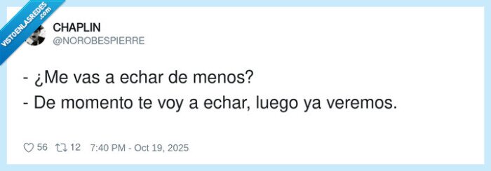 echar de menos,echar,fuera