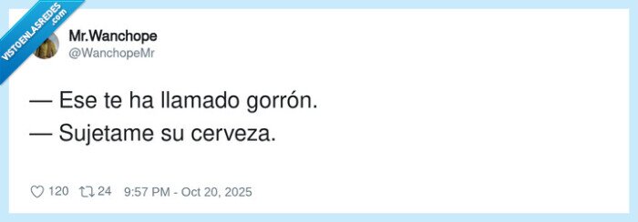 sujetame,gorrón,cerveza