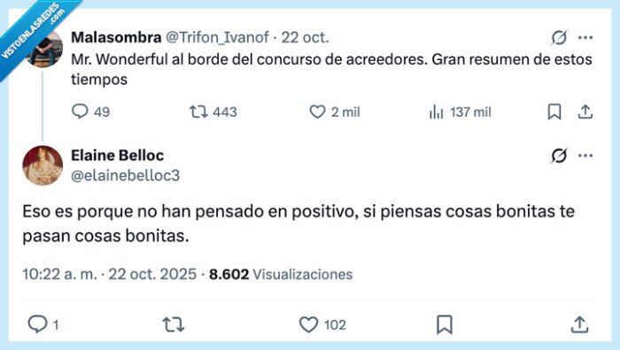 positivo,pensar,concurso de acreedores,mr wonderful