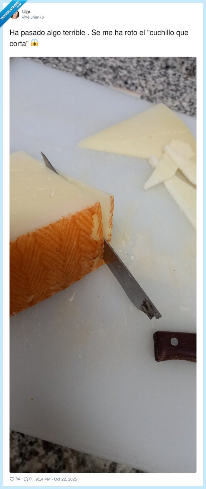 terrible,cuchillo,pasado,cortar,queso,roto