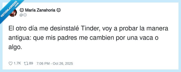 desinstalé,tinder,amor,ligar,cambio,vacas