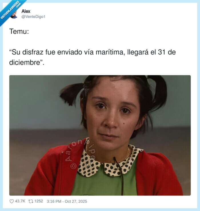 retraso,llegar,disfraz,envio