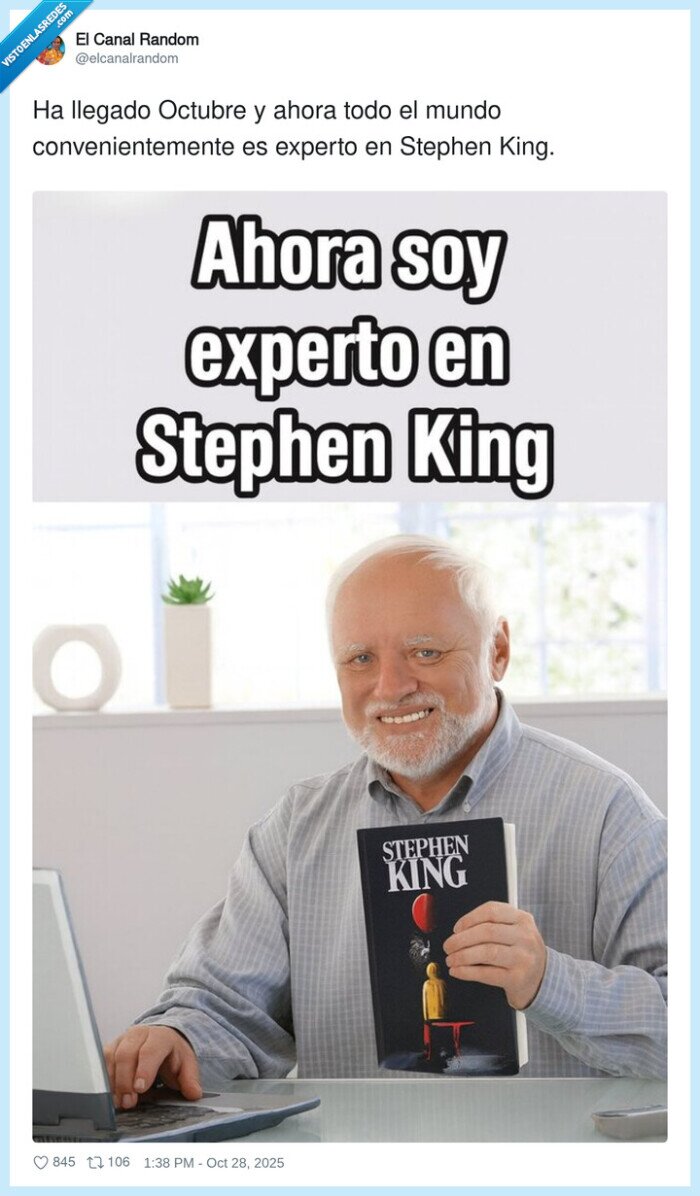 octubre,stephen king,miedo,terror,it,harold