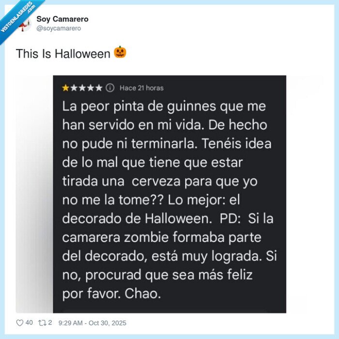halloween,camarera,zombie,reseña