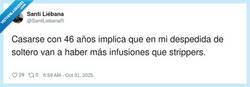 Enlace a Lo triste que es casarse con 46, por @SantiLiebanaR