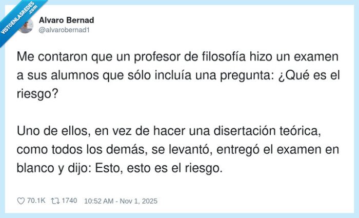 filosofía,examen,riesgo