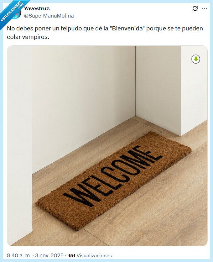 felpudo,bienvenida,vampiros