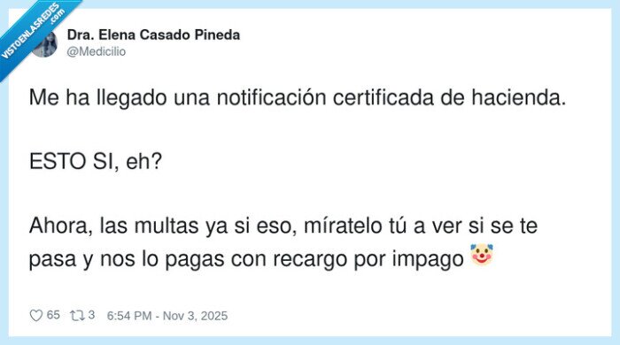 notificación,certificada,hacienda,recargo,multas