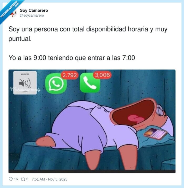 disponibilidad horaria,puntual,entrar