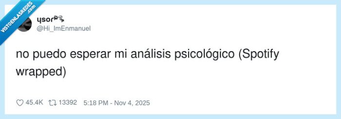 análisis psicológico,spotify wrapped),esperar,música
