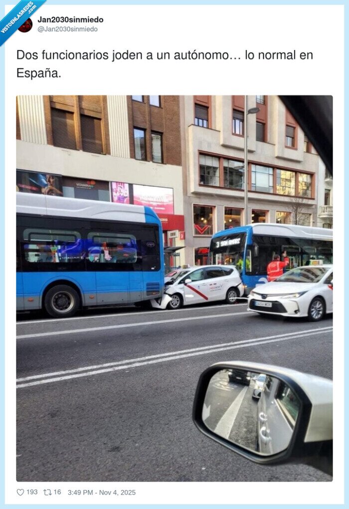 funcionarios,autónomo,españa,taxi,joder,bus