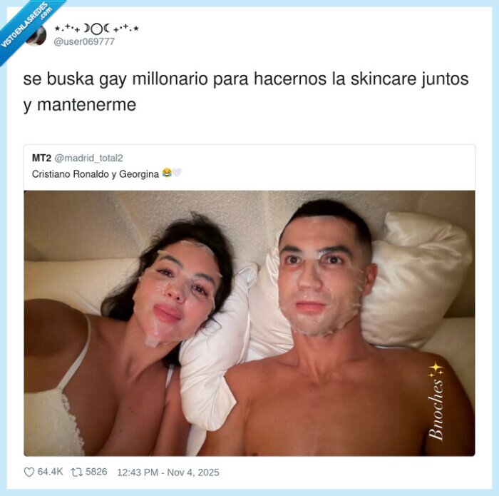 millonario,mantenerme,skincare,cristiano ronaldo,georgina