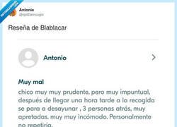 Enlace a En Blablacar debe haber cada aventura, por @tip0DeIncogni