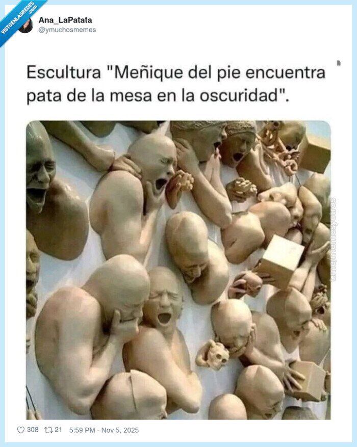 dolor,meñique,pie,escultura