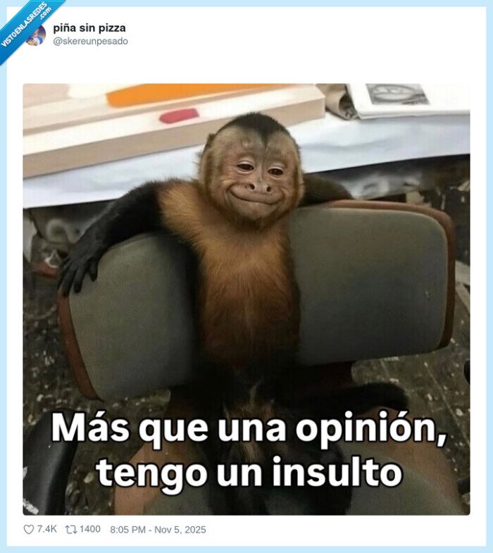 opinión,insulto,mono,reservarse