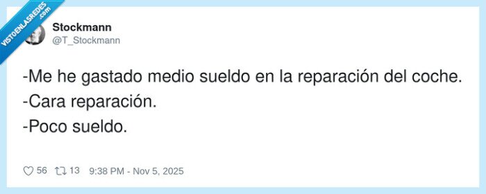 reparación,gastar,sueldo,coche,cara