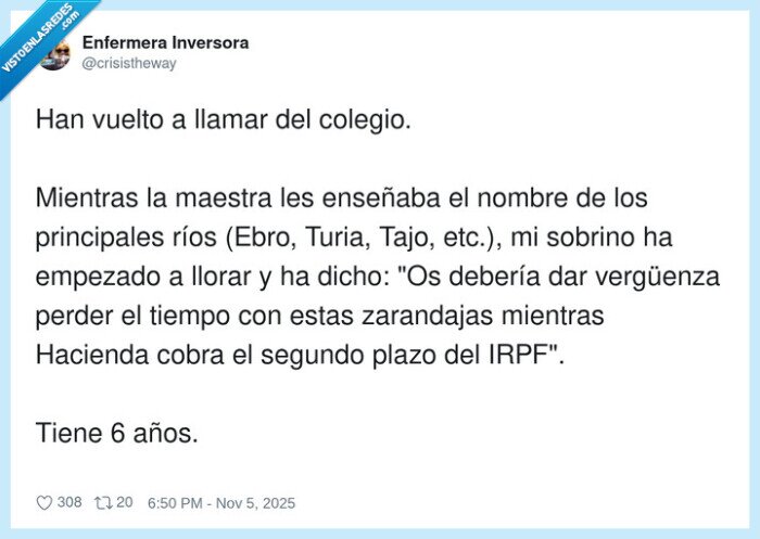 clase,niños,rios,broma,humor,irpf,hacienda