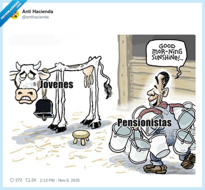 vaca,pensionistas,jovenes
