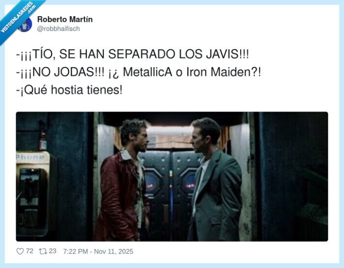 metallica,separado,iron maiden,javis