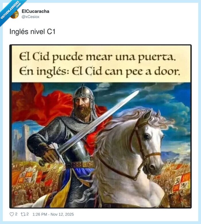 inglés,nivel,cid,campeador,pee