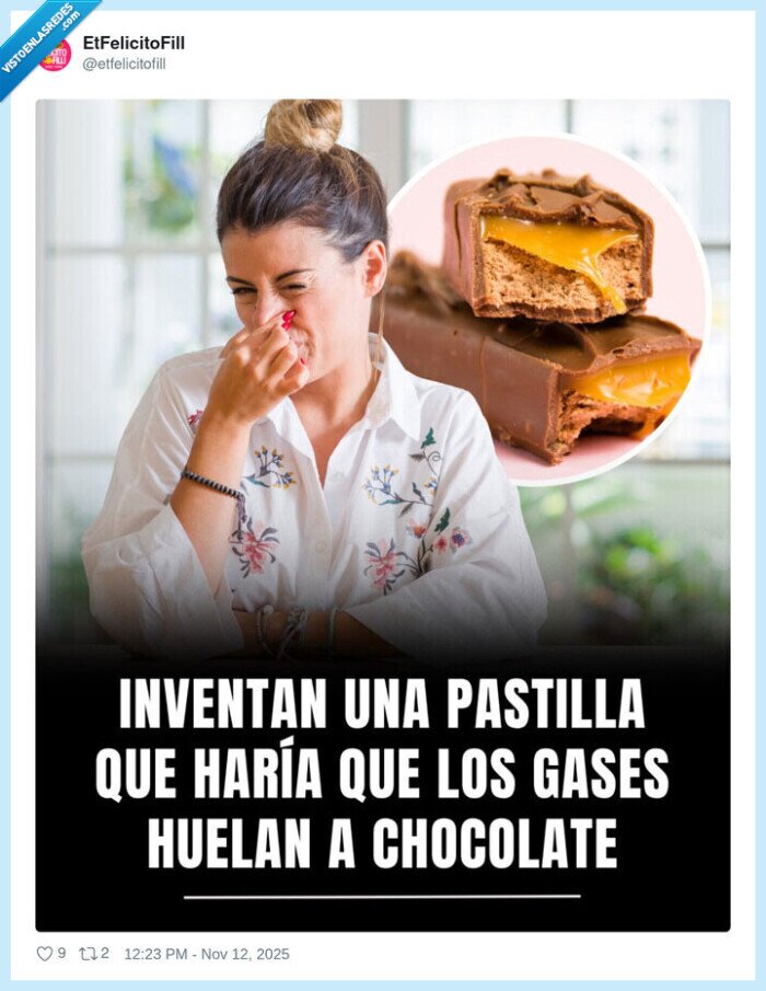 gases,oler,chocolate