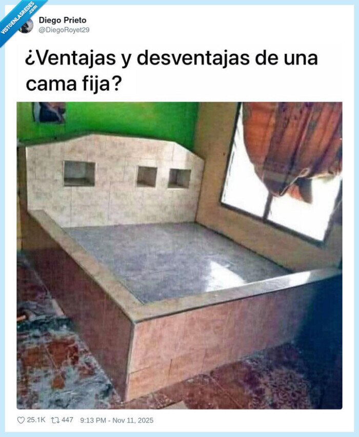 cama,cemento,sueño,dormir,meme