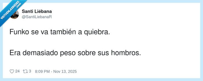 Funko,quiebra,peso,hombros,empresa