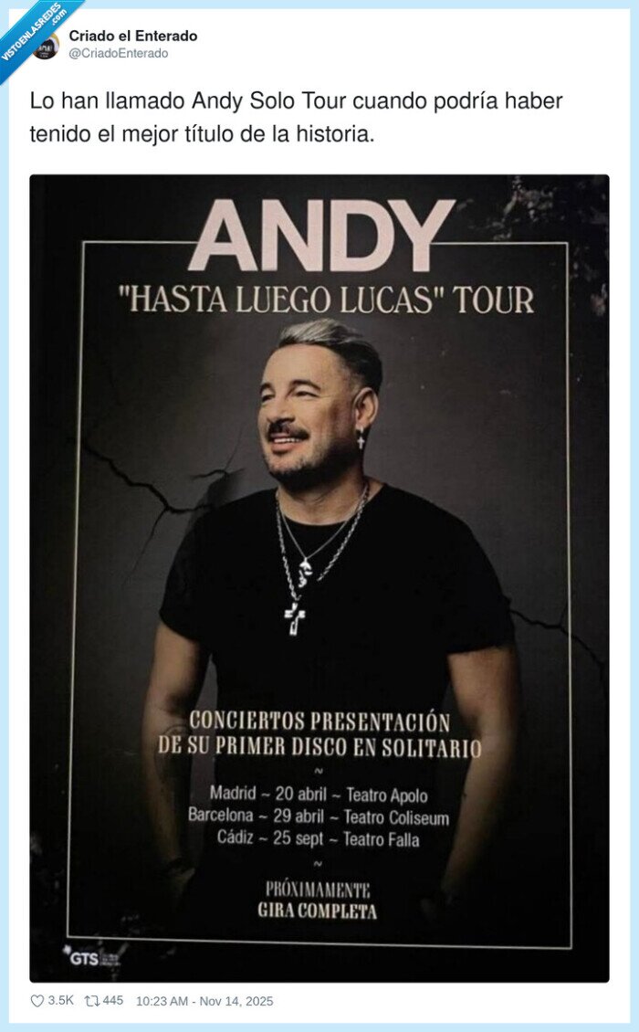 Andy,HastaLuegoLucas,Gira,Conciertos,lucas