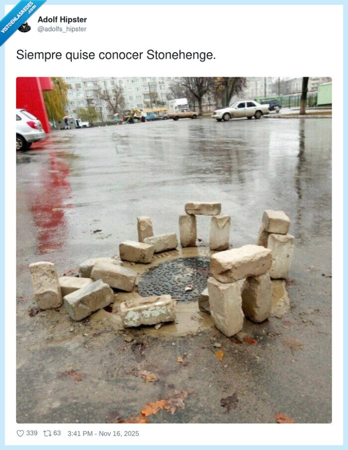 Stonehenge,ciudad,ladrillos,mancha,parodia