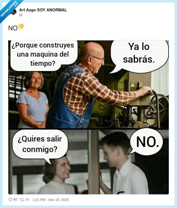 maquina del tiempo,salir,relacion