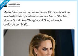 Enlace a ¿Marta Sánchez o Malú? Hasta Google Lens se confunde con sus filtros, por @SantiLiebanaR