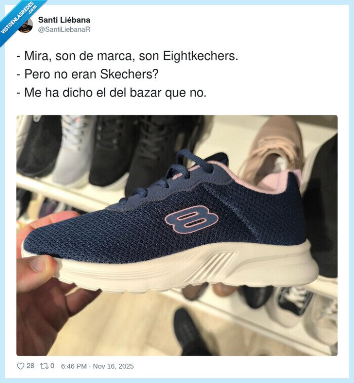 Eightkechers,Skechers,bazar,zapatillas,confusión