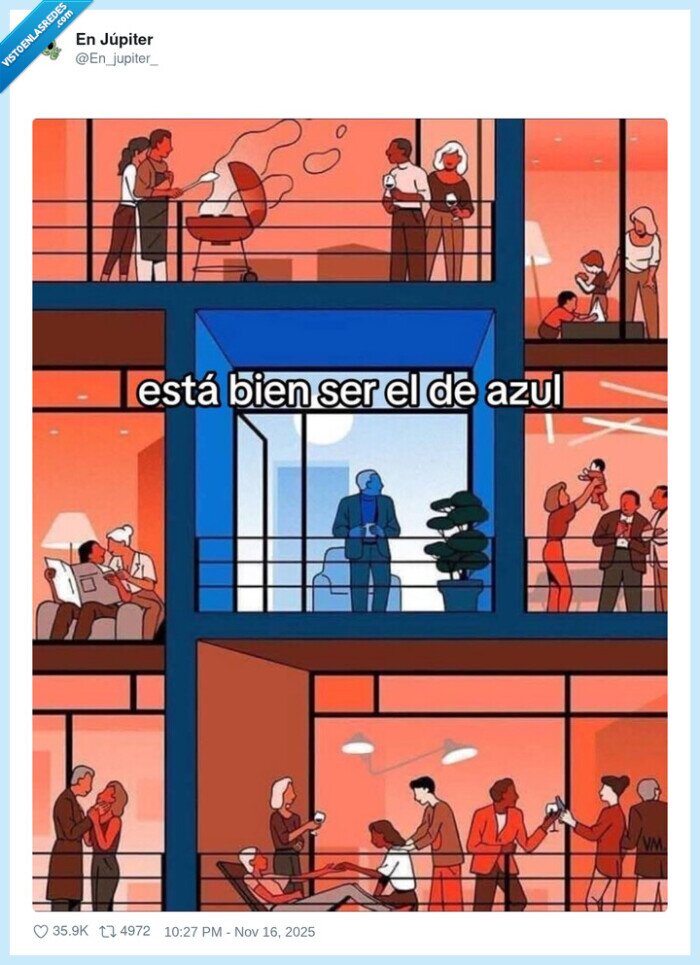 diferente,soledad,social,azul,aprobacion