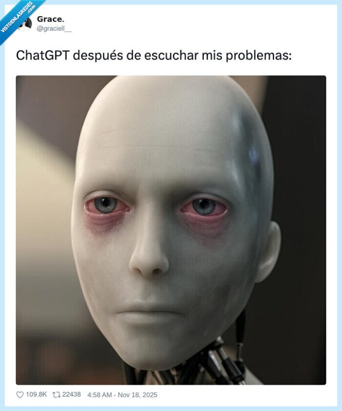 AI,chatgpt,robot,lagrimas,problemas