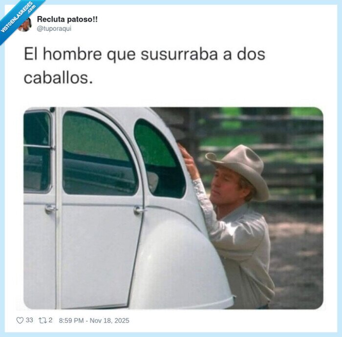 hombre,coche,susurraba,cine,2 caballos