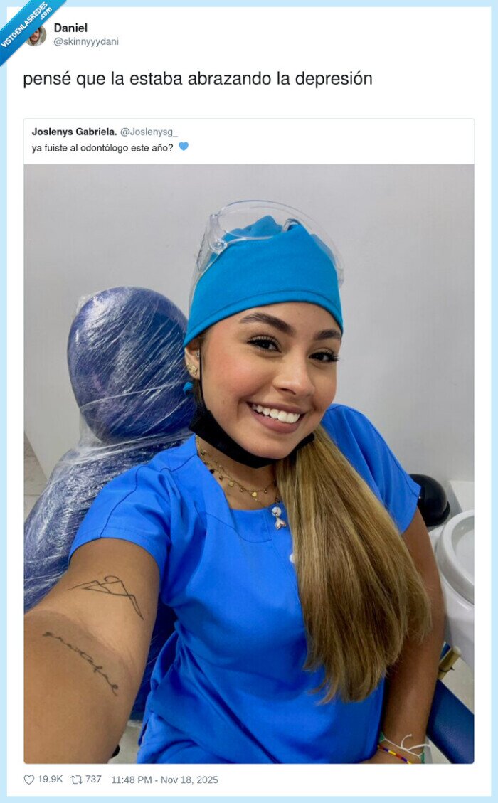 dentista,higiene,bata azul,sonrisa,cita odontologica
