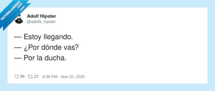 llegada,ducha,diálogo,cita