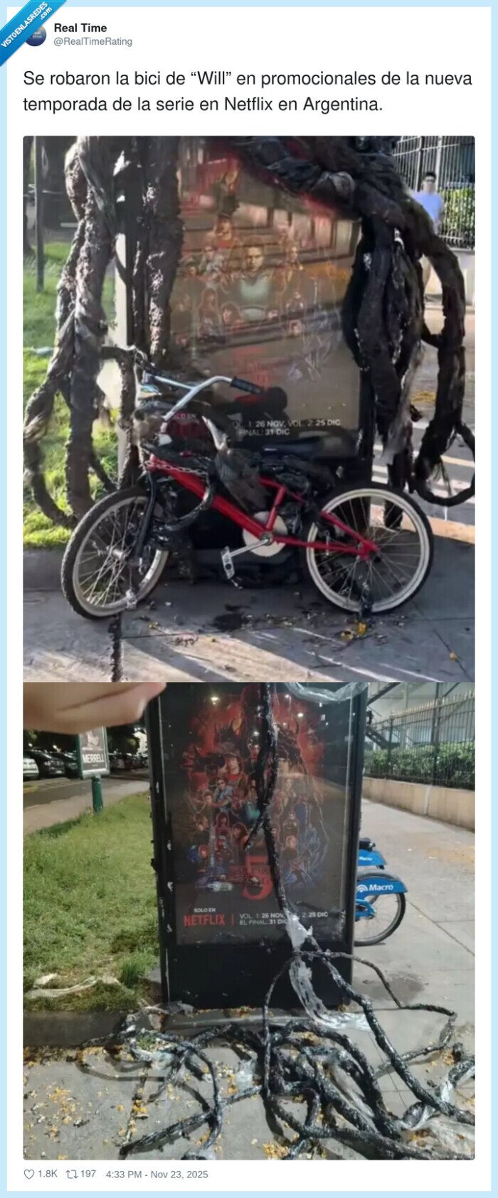 Stranger Things,Bici,Robada,Promocion,Netflix,Argentina,Will Byers