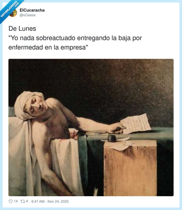 lunes,baja,enfermedad,trabajo,pintura