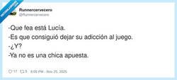 Enlace a Al menos alégrate por Lucía, por @Runnercervecero