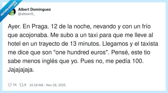 Praga,taxi,100 euros,viaje