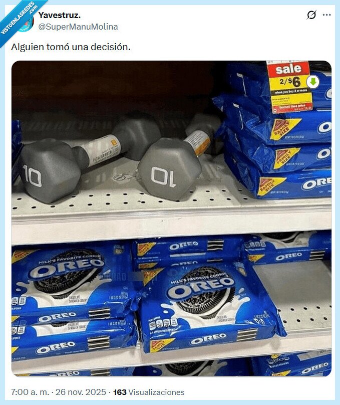 decisión,pesas,oreo