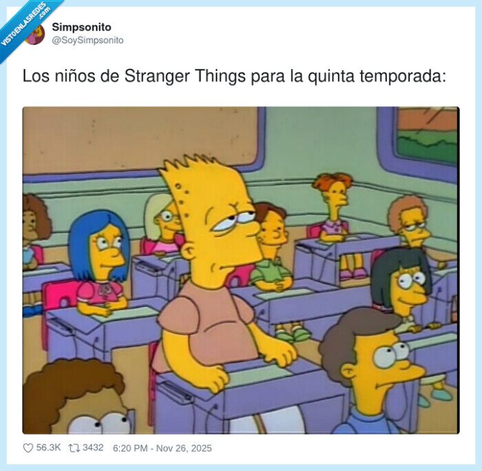 Simpson,Stranger Things,quinta Temporada,Simpsons,niños