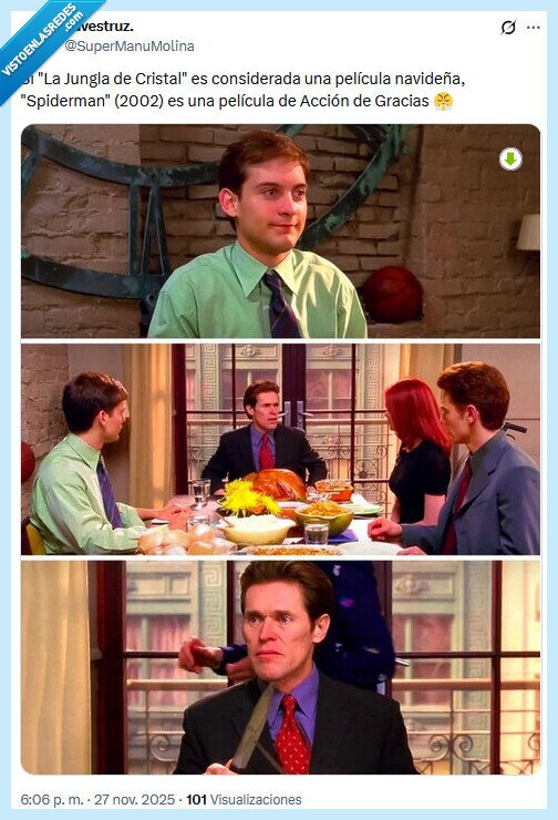 spiderman,acción de gracias,la jungla de cristal,navidad