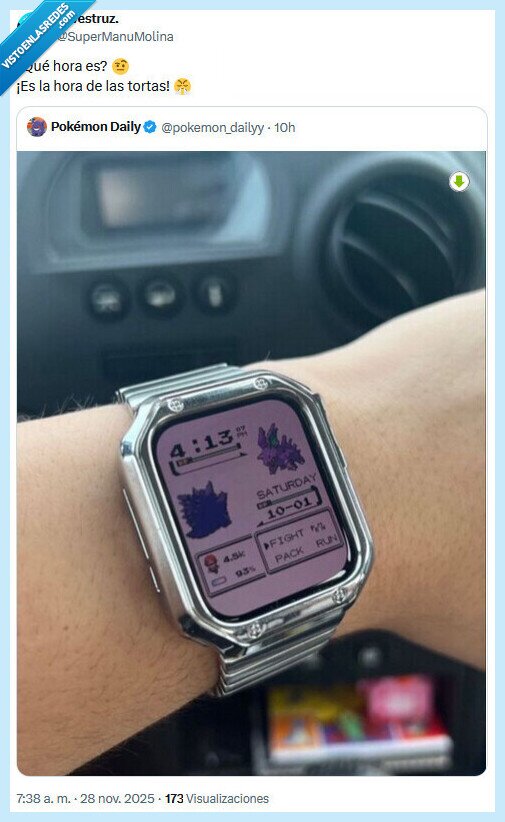tortas,hora,pokémon,reloj