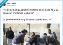 Enlace a Las lumbares dejaron de cubrir garantía justo después de esta foto, por @SantiLiebanaR