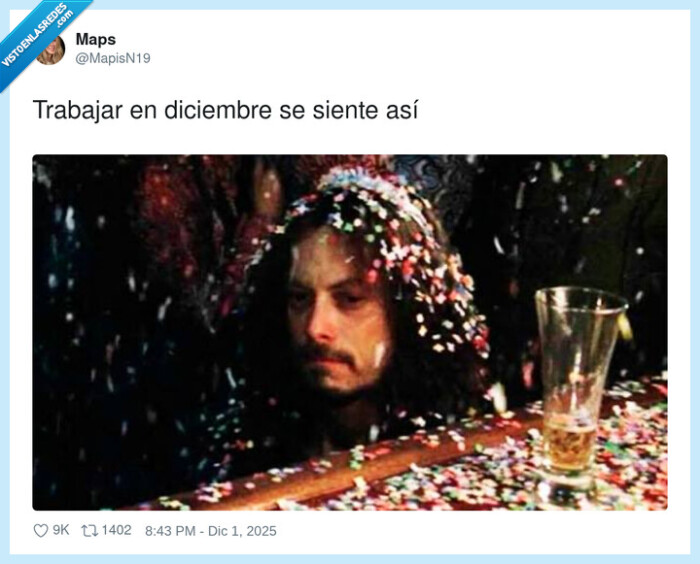 trabajo,diciembre,confeti,cansancio,fiesta