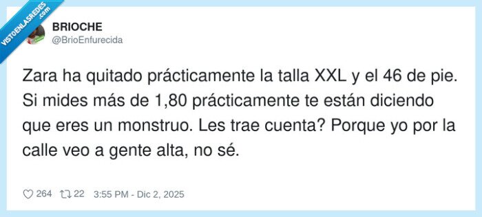 Zara,talla,XXL,gente,alta