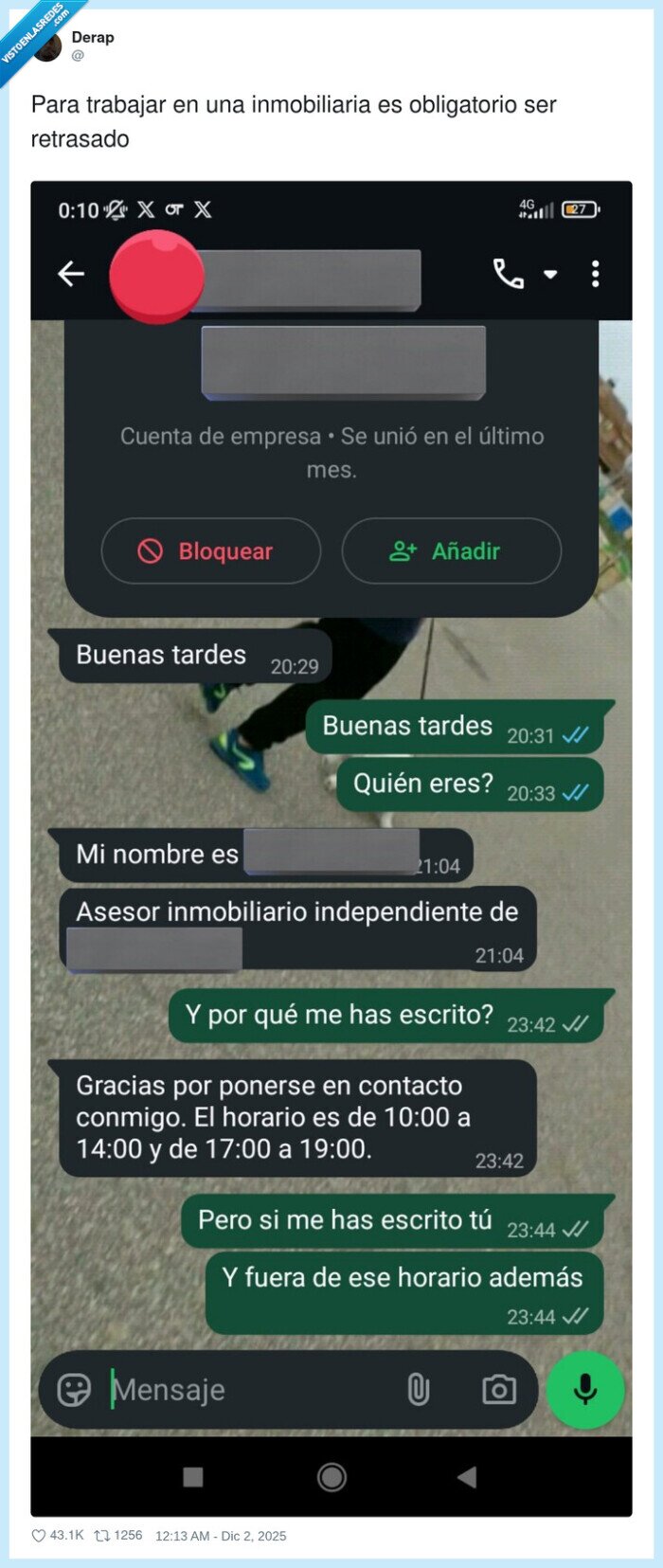 inmobiliaria,horario,retraso,trabajo,comunicacion