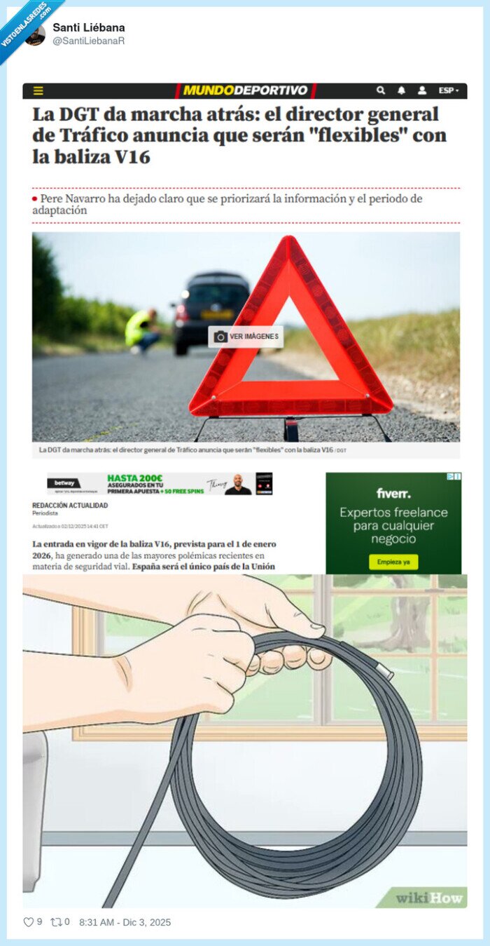 DGT,baliza,V16,flexibles,tráfico